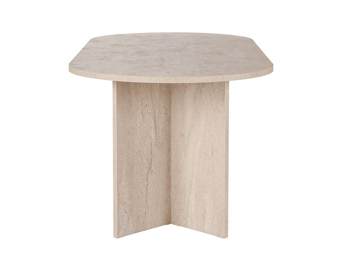 Tavolo da pranzo con piano ovale L200 cm - CHARLIE