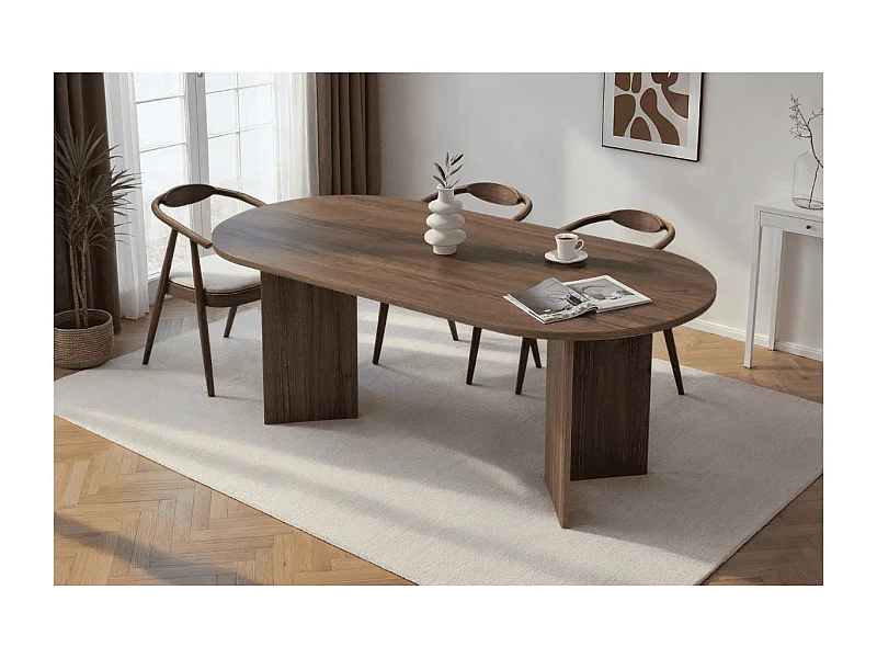 Table de salle à manger avec plateau ovale L200 cm - CHARLIE