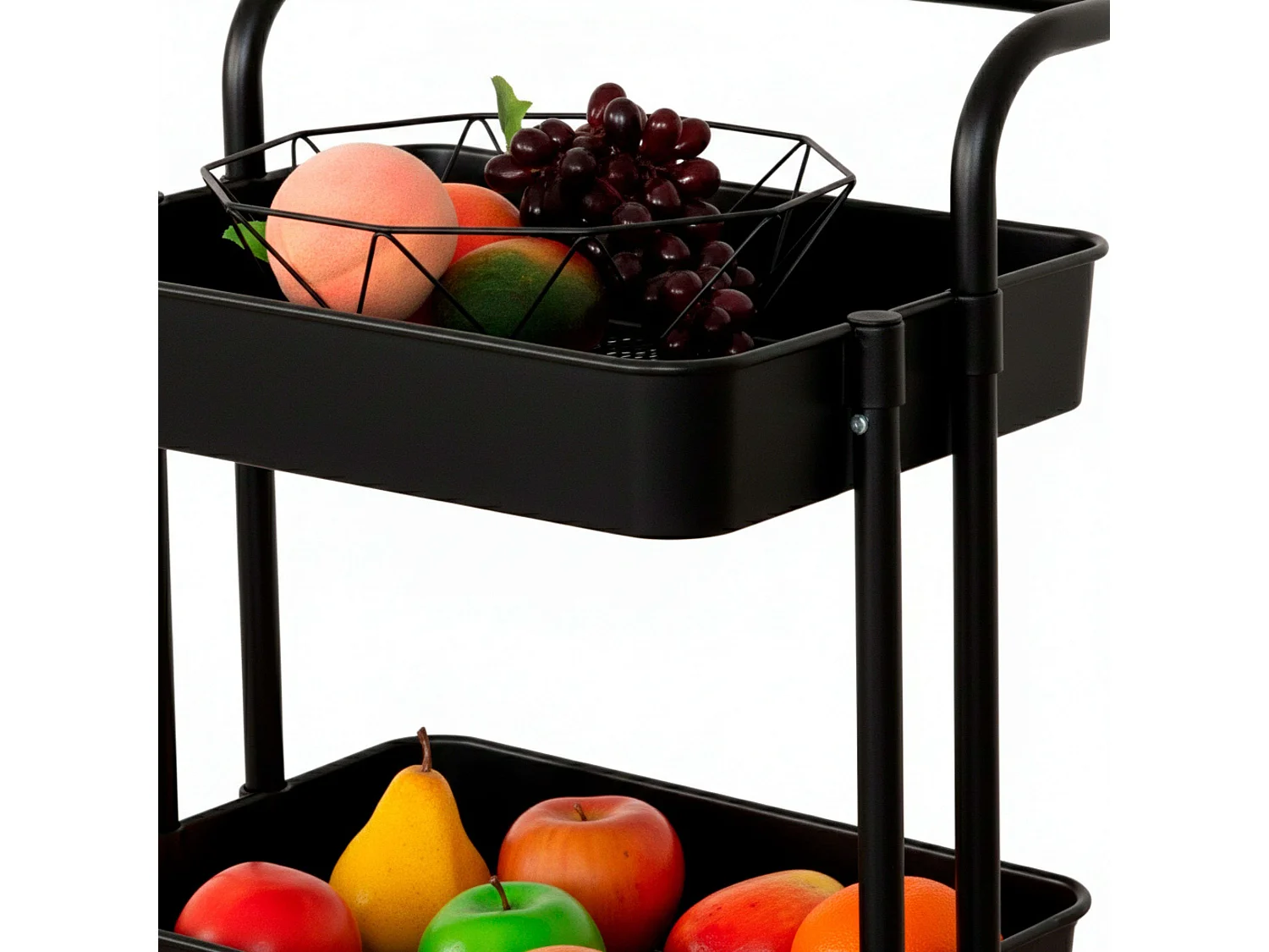 Carrito almacenaje cocina melamina/metal 42x84.5x38 cm