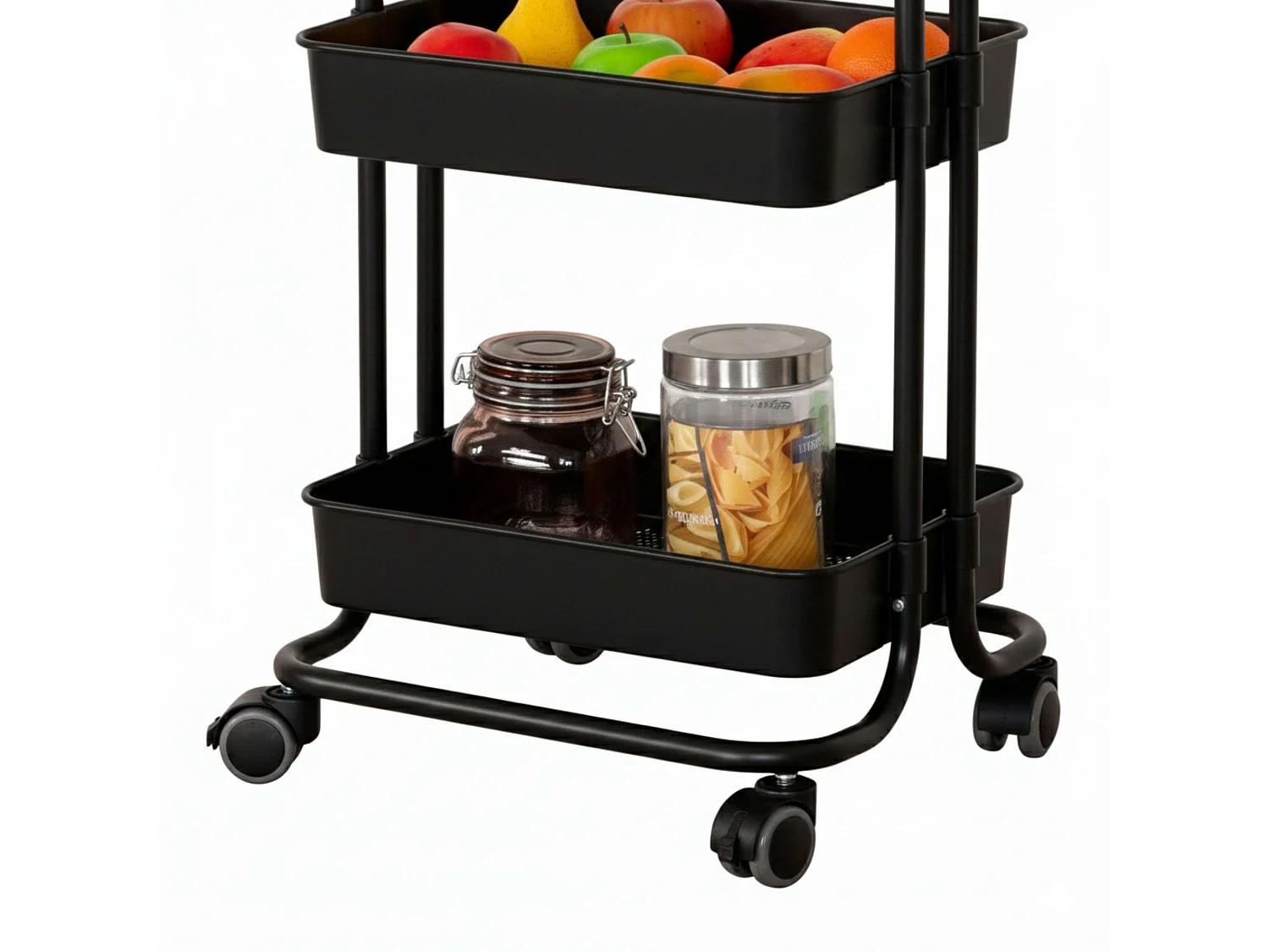 Carrito almacenaje cocina melamina/metal 42x84.5x38 cm