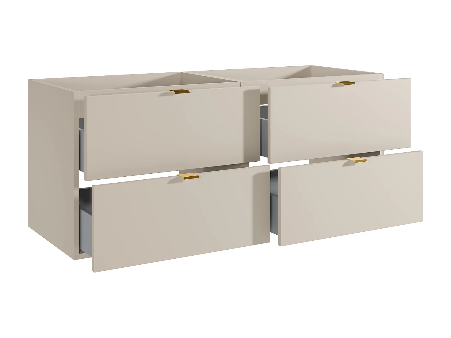 Mobile sotto lavabo sospeso Beige 120 cm - LAVENA