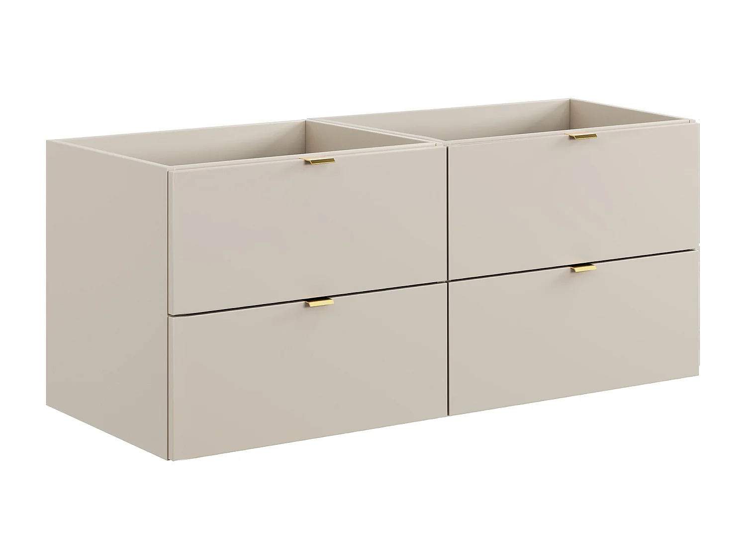 Mobile sotto lavabo sospeso Beige 120 cm - LAVENA