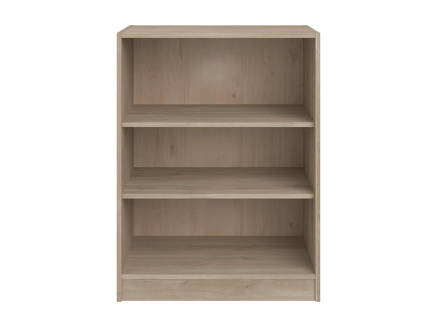 Estantería Veltis melamina 3 espacios roble japonés y blanco 106x79x40 cm