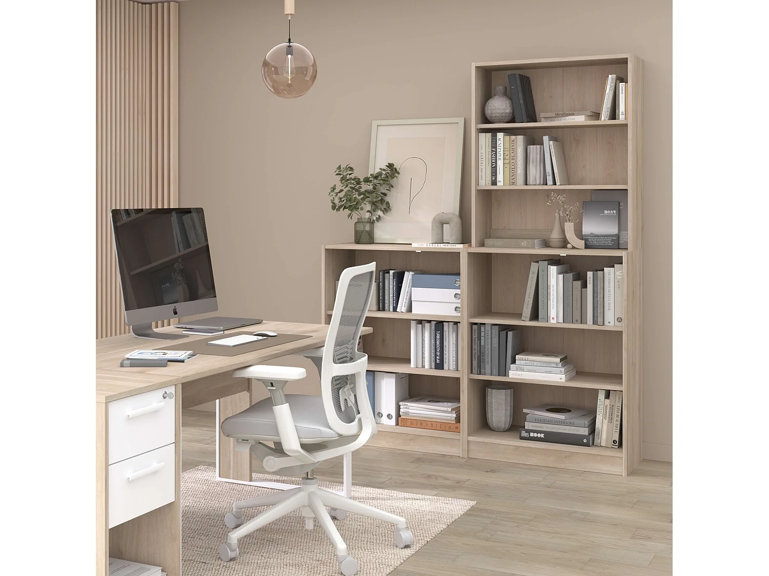 Extensión de armario superior Veltis 2 estantes en melamina 96x79x28 cm