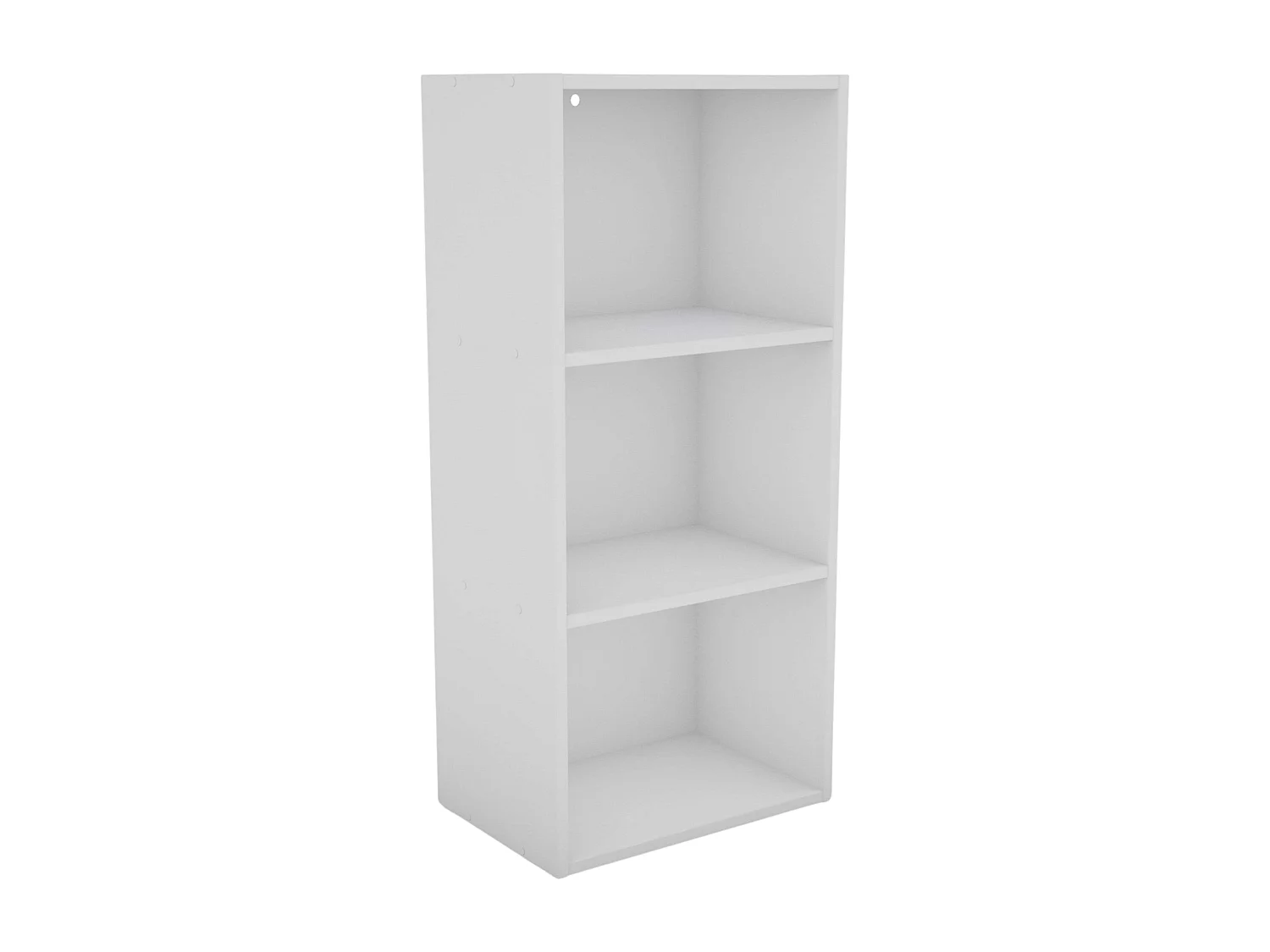 Plea salón 1 armario 3 puertas y 1 estantería 3 niveles blanco 184x42x29 cm