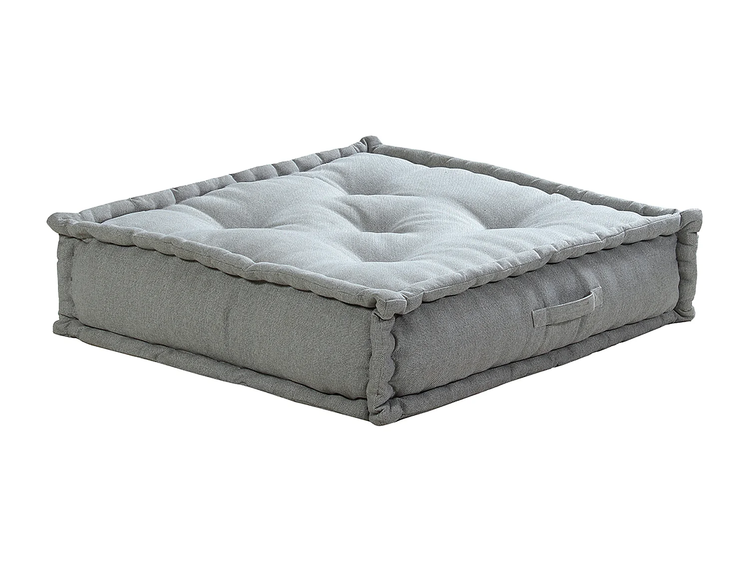 Canapé d'angle modulable en tissu gris DIROLA