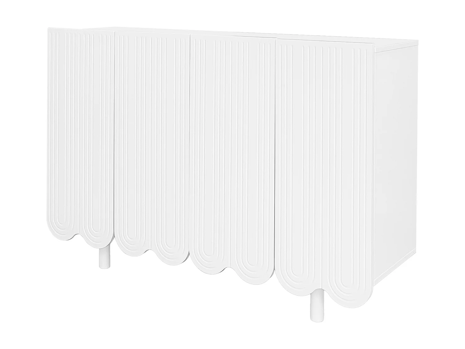 Buffet à 4 portes avec portes en forme de larme -Blanc