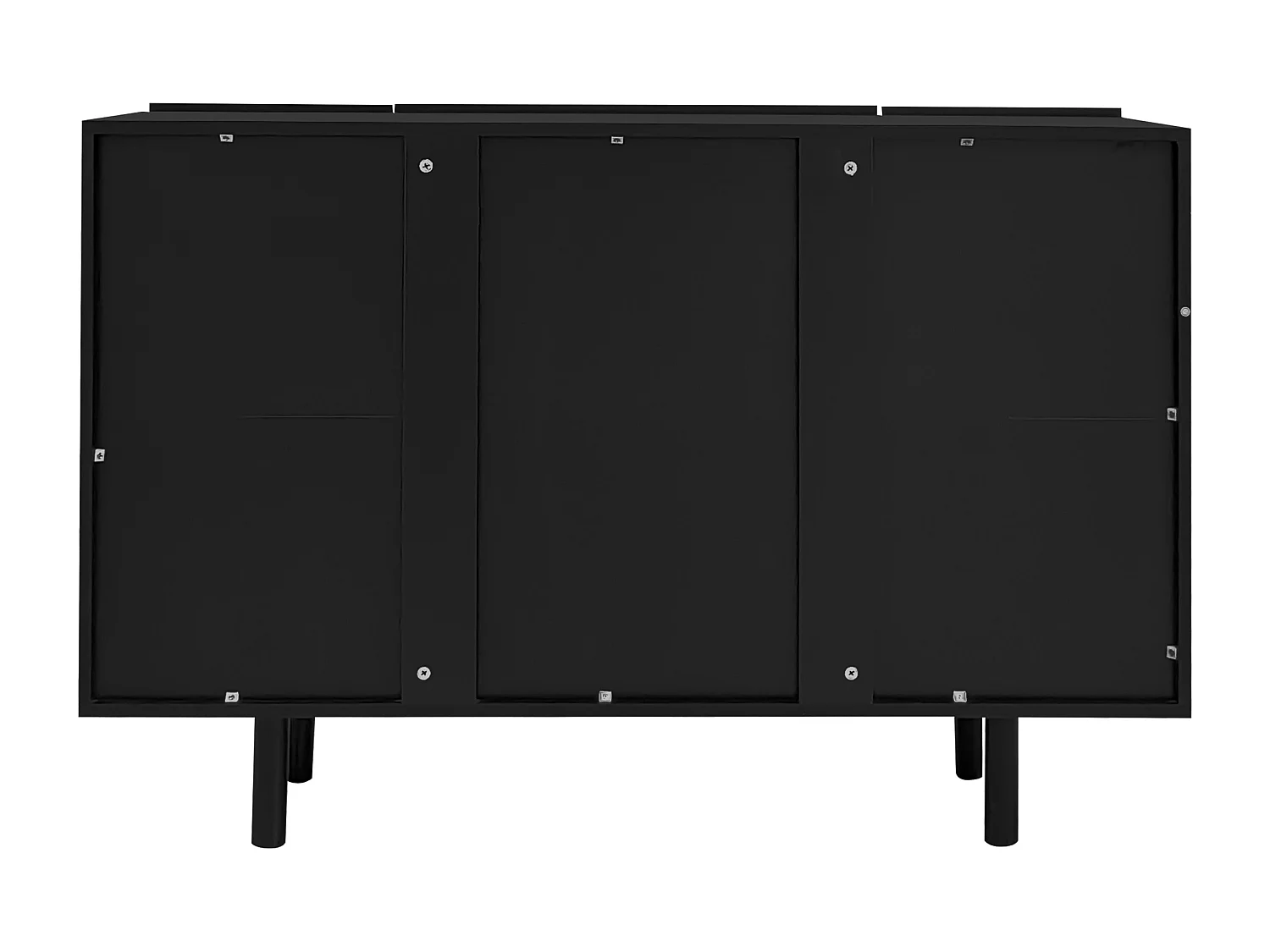 Buffet à 4 portes avec portes en forme de larme - Noir