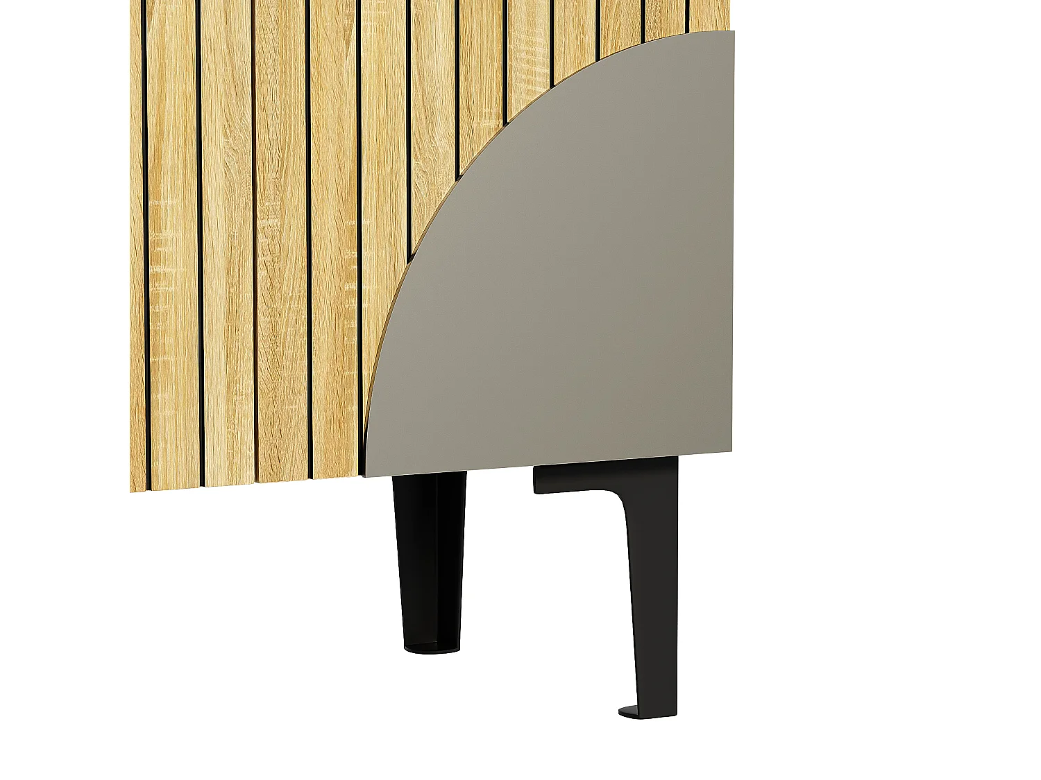 Meuble à chaussures avec 3 portes - Texture verticale - Couleur bois