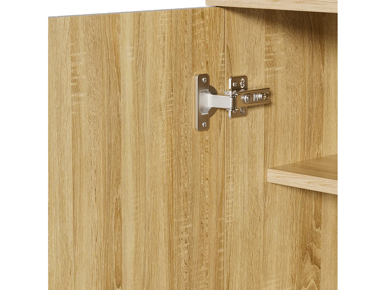 Meuble à chaussures avec 3 portes - Texture verticale - Couleur bois