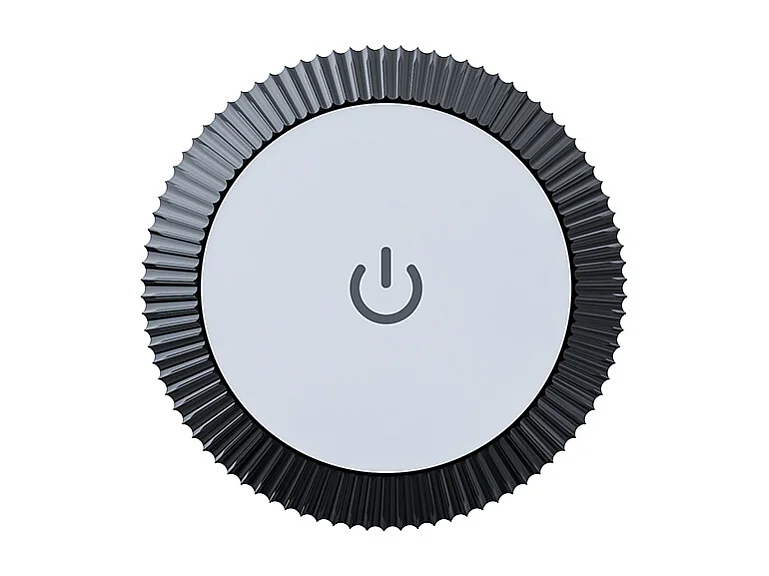 Lampe de Table Plissée Rechargeable 3W, Design Moderne Métallique, Ambiance LED - Noir