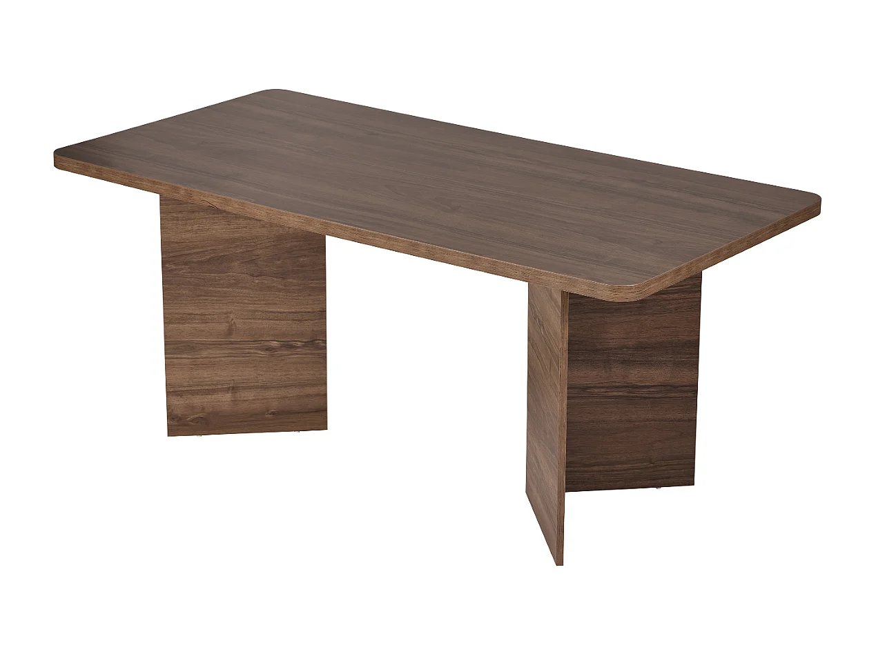 Table à manger avec plateau rectangulaire et 2 pieds L180 cm - LOFT