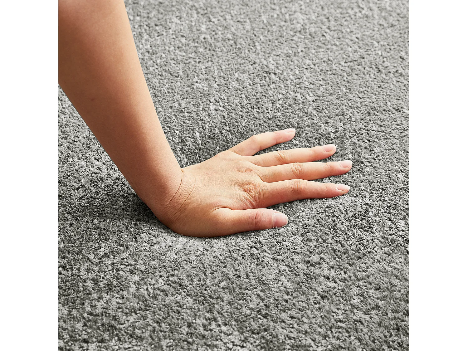 Canapé d'angle 3 places avec coussins - Design incurvé - Tissu velours gris