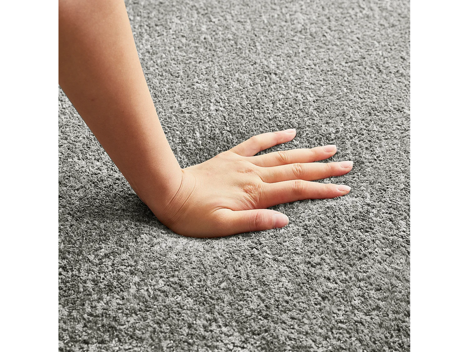 Divano angolare a 3 posti con cuscini - Design curvo - Tessuto in velluto grigio