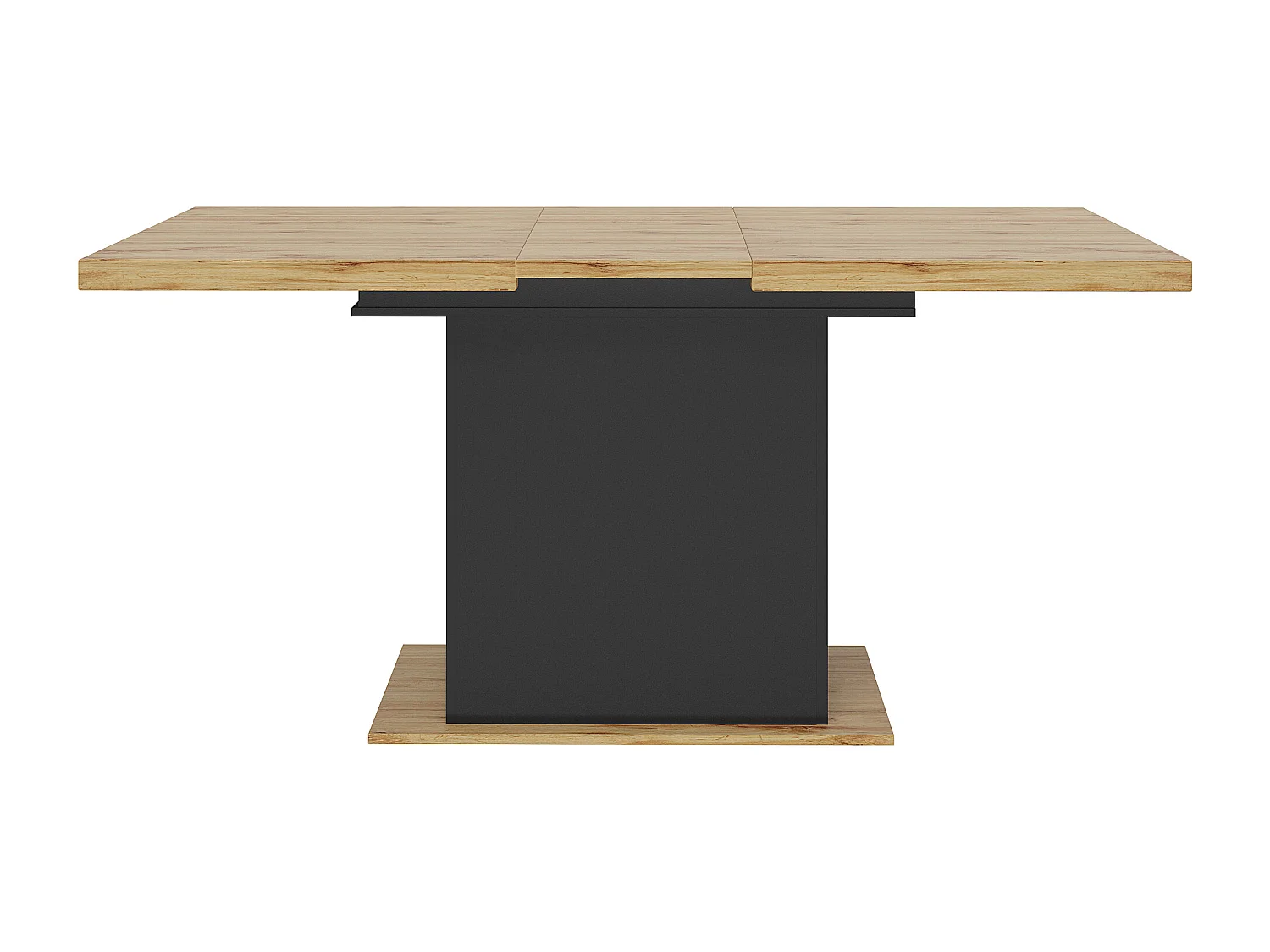 Table à manger extensible 4 à 6 personnes avec LED et 2 tiroirs - Bois MDF