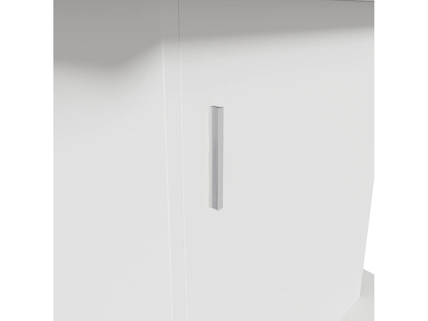 Table à manger ovale extensible avec rangement - Blanc 110(130)x70x75cm