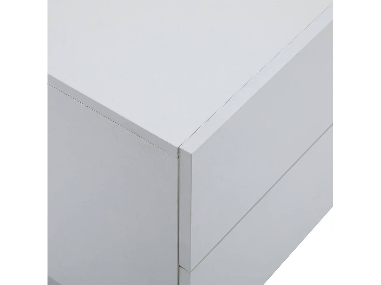 Table basse avec plateau coulissant et 4 tiroirs - Blanc 90 x 55 x 45 cm