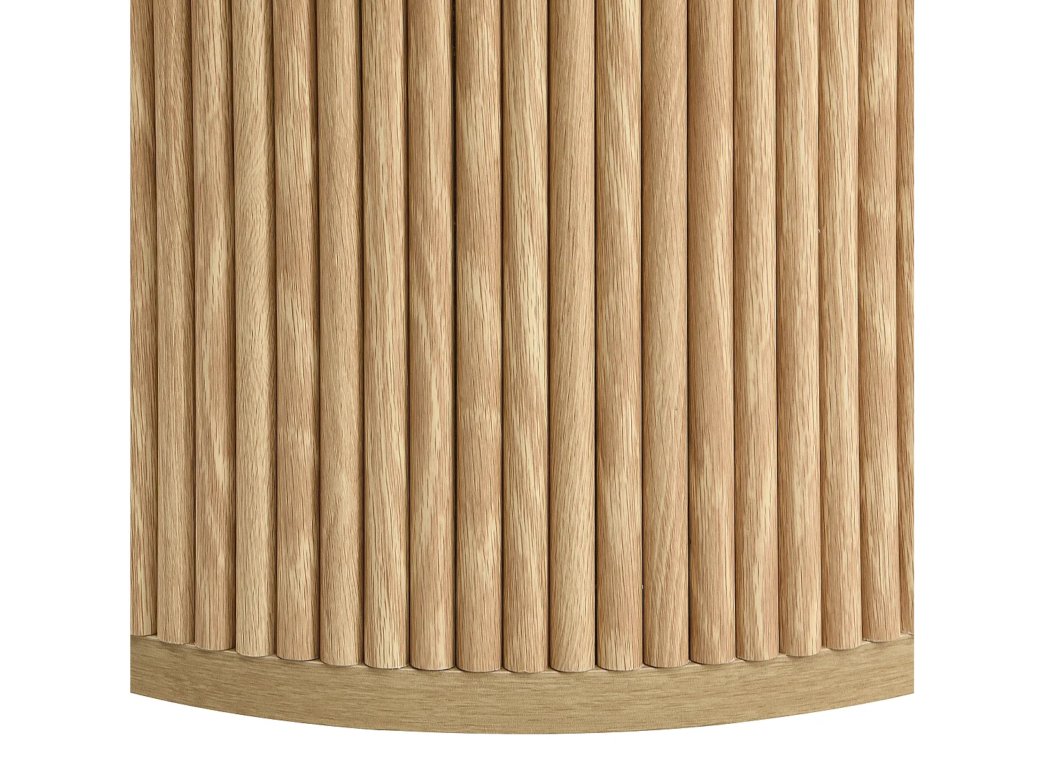 Table basse rond - Lot de 2 - Rayures verticales - Couleur bois -Pour salon et chambre