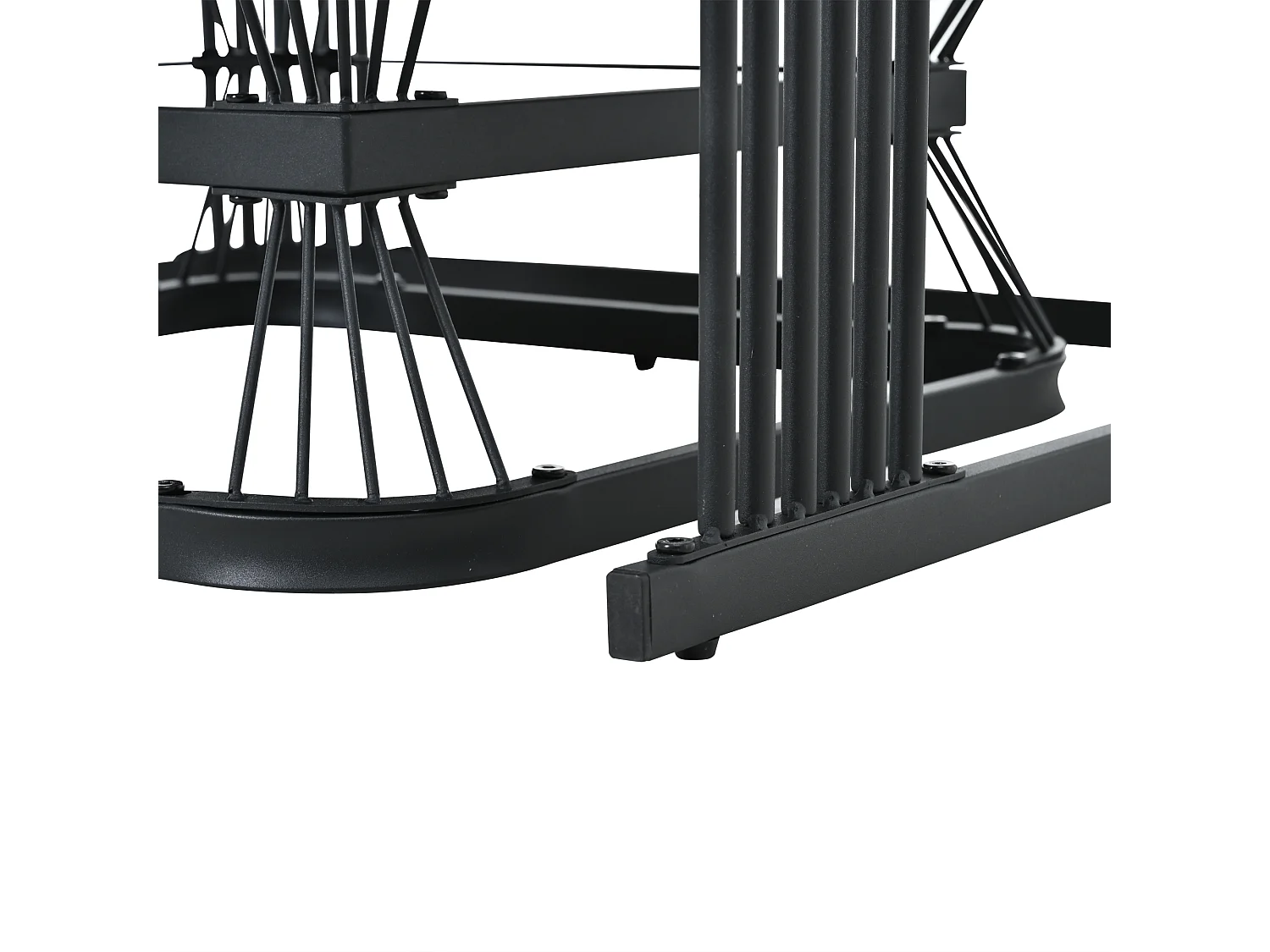 Tavolino quadrato impilabile con 1 cassetto - Effetto marmo lucido - Bianco e nero