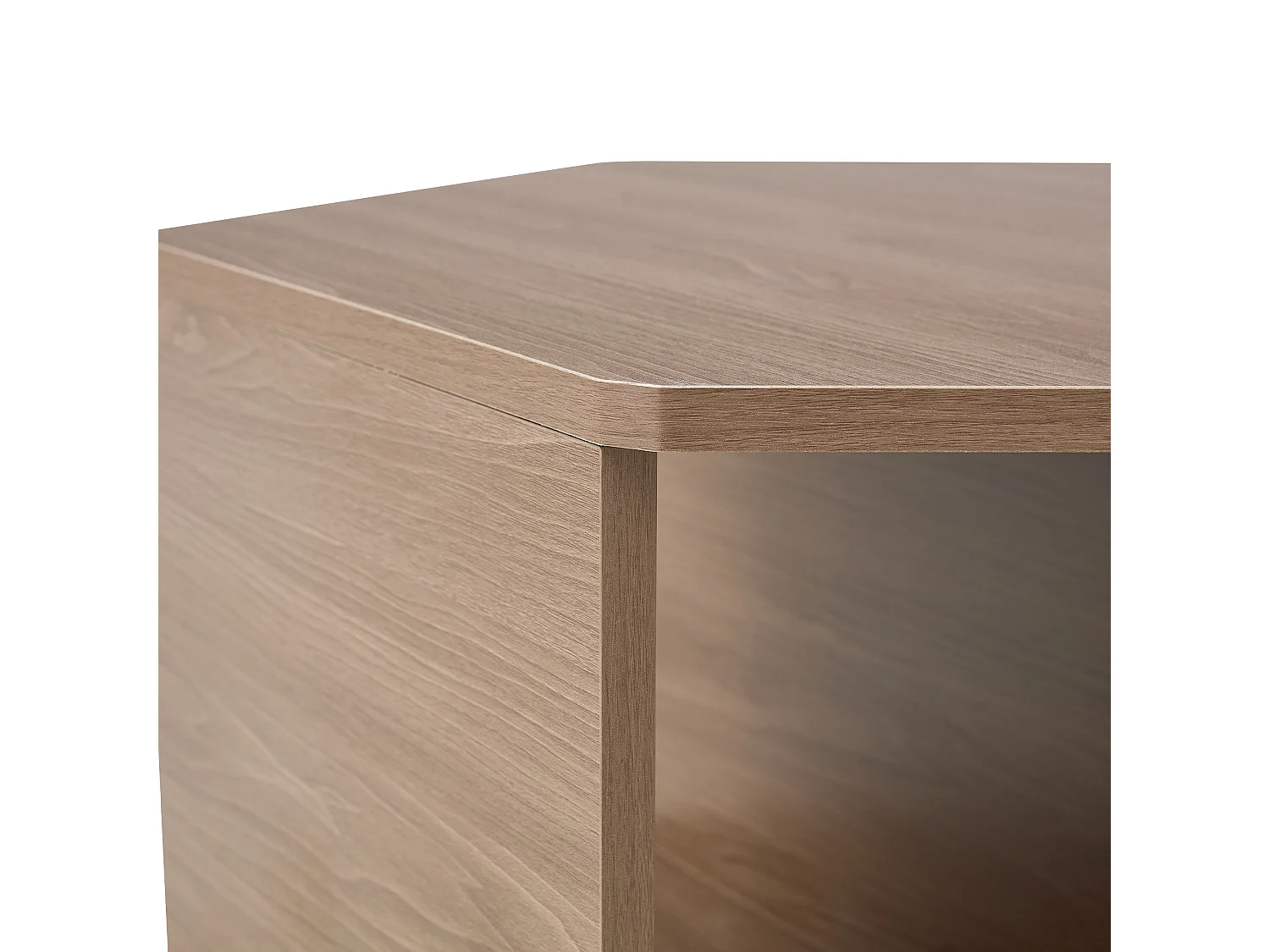 Zeshoekige salontafel met opbergruimte, 79 x 69,4 x 40 cm - Bruin