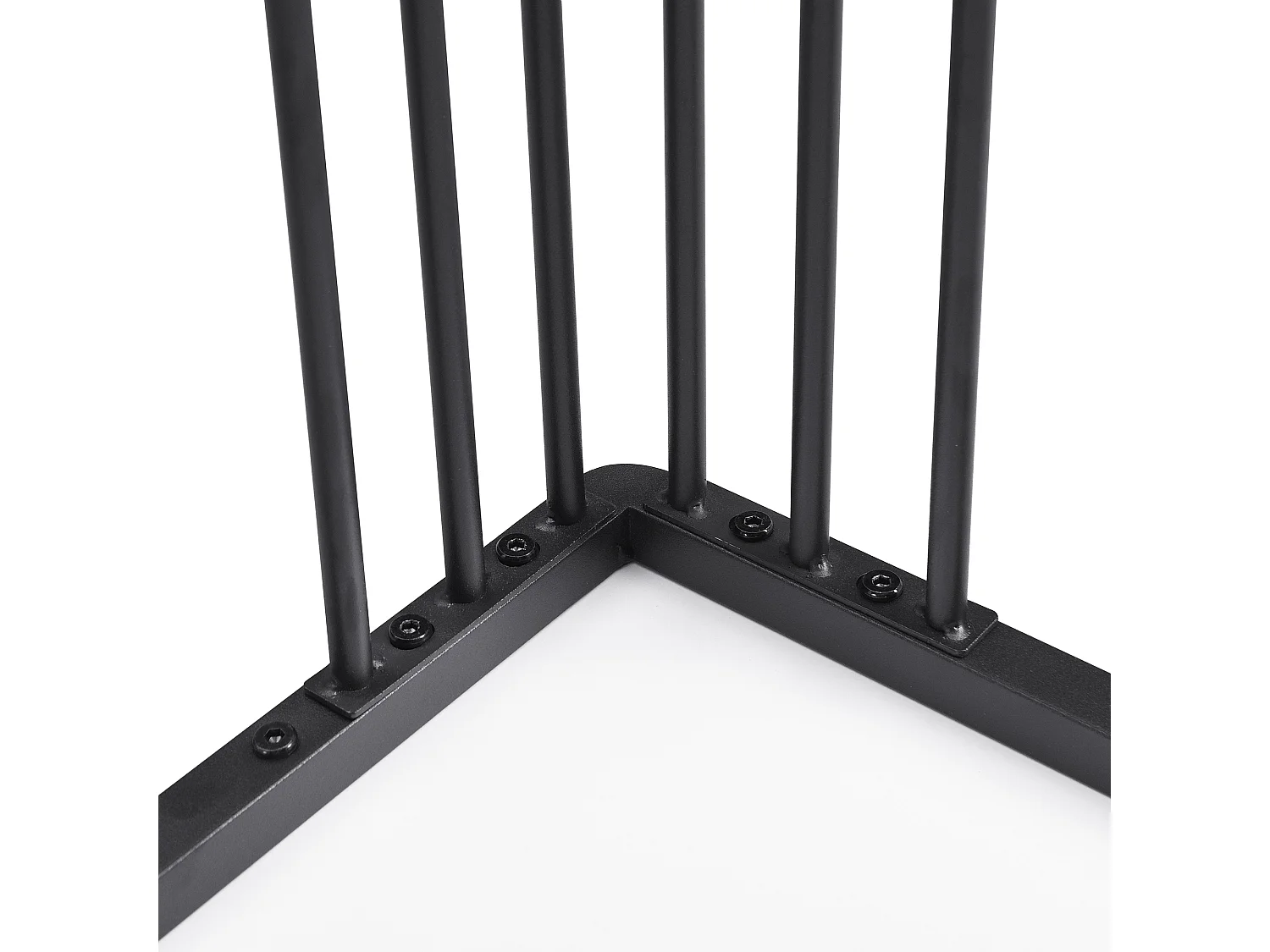 Table basse gigogne en placage effet marbre blanche- Pieds noirs