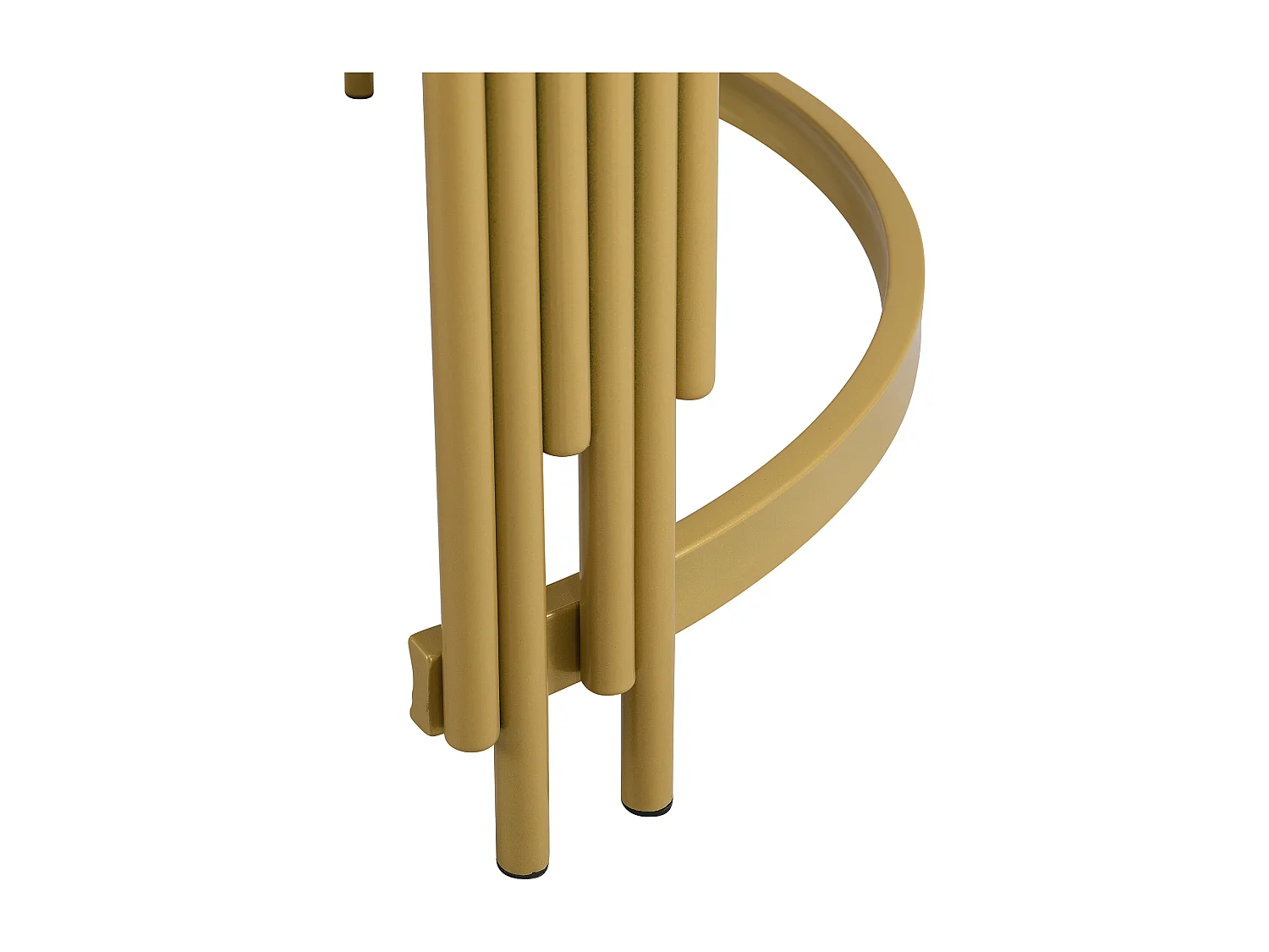 Table basse gigogne avec plateau effet marbre - Structure en métal doré