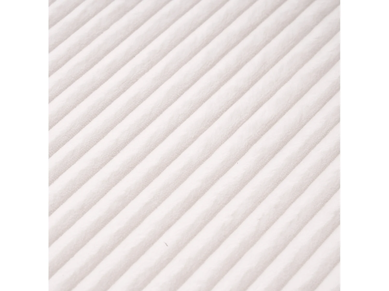 Canapé inclinable 1 place - Fauteuil lounge en velours côtelé - Sans montage - Blanc