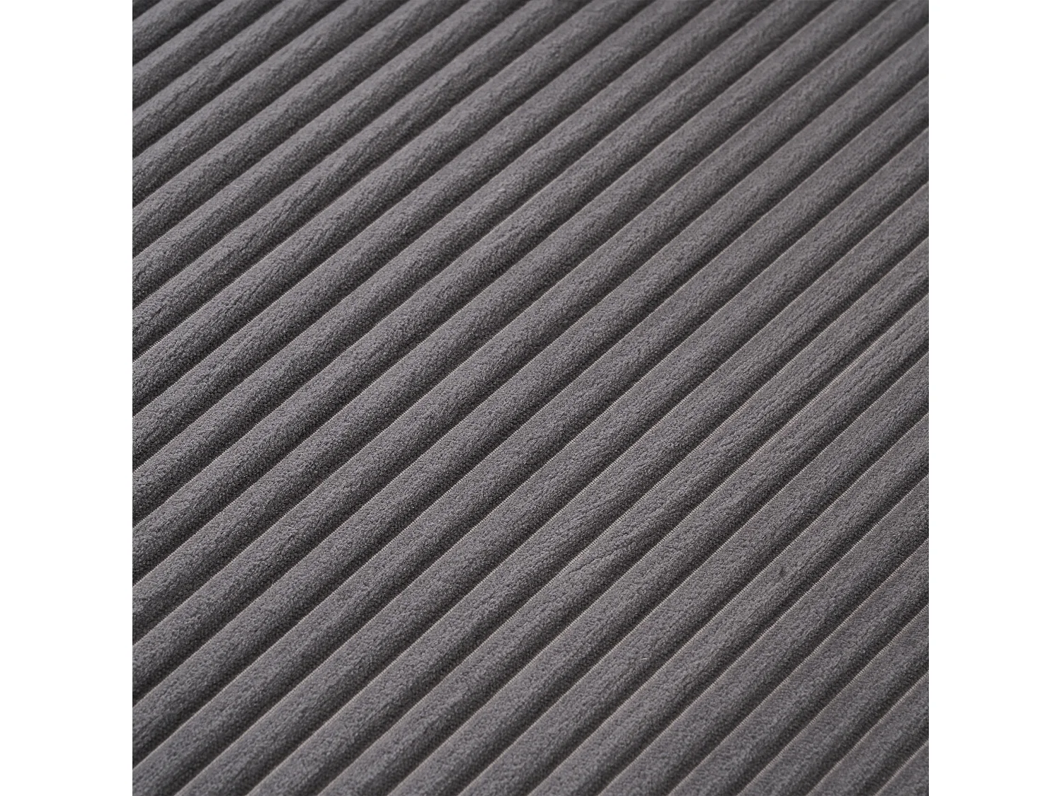 Canapé inclinable 1 place - Fauteuil lounge en velours côtelé - Sans montage - Gris