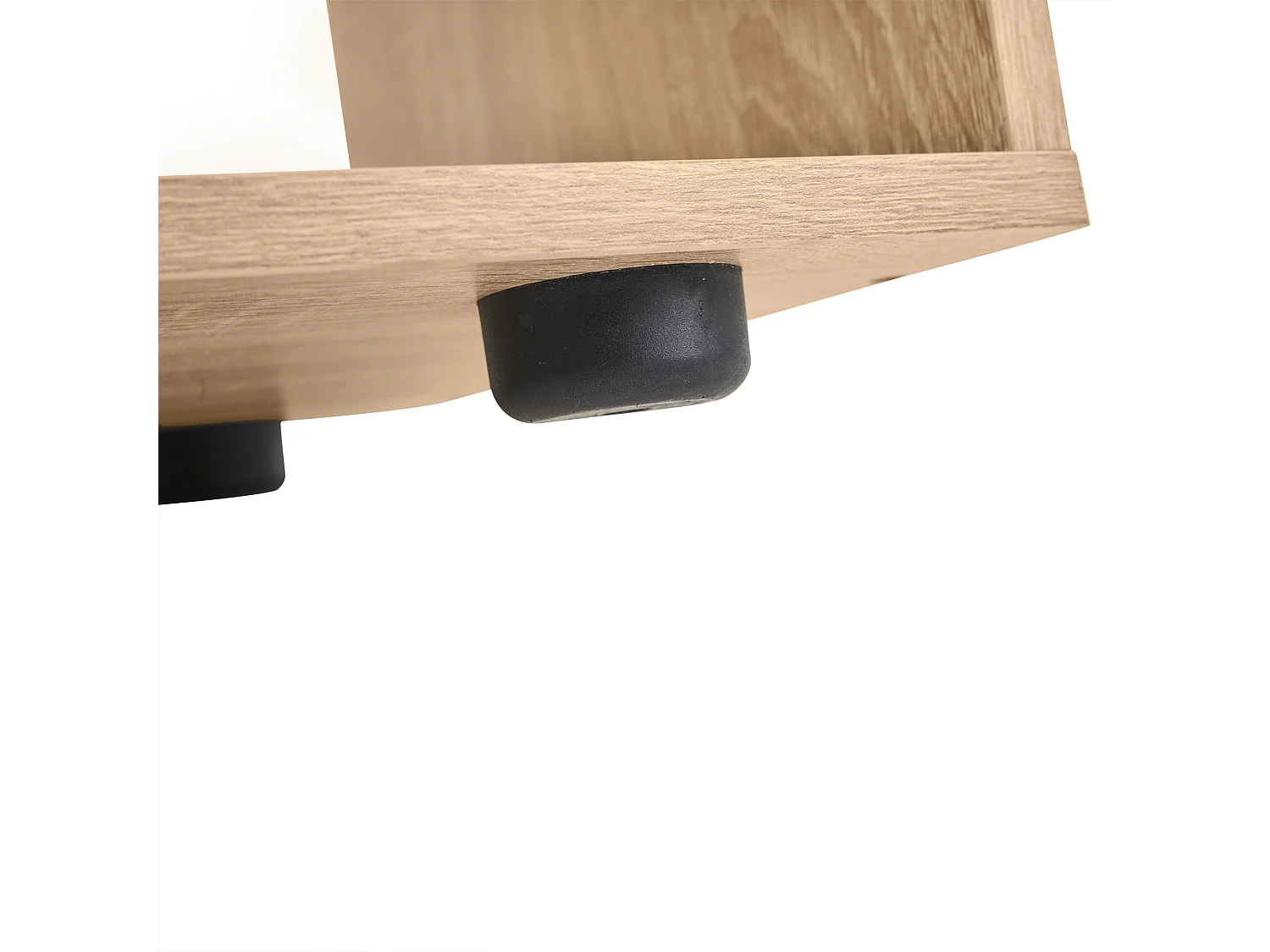 TV-meubel met planken - Wit en houtkleur