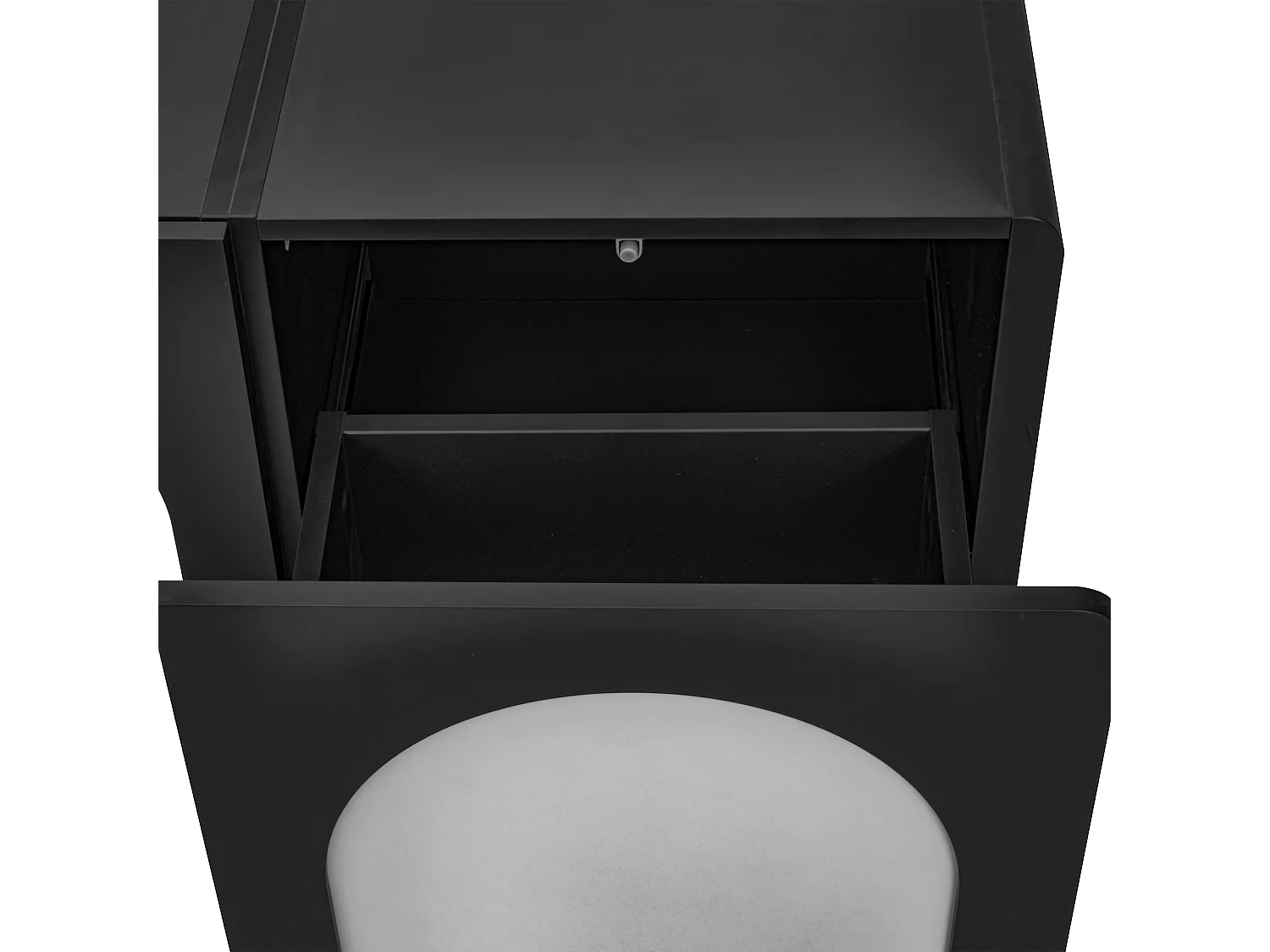 TV-meubel met 2 deuren en 2 lades - Zwart-wit design 180 x 38 x 45 cm