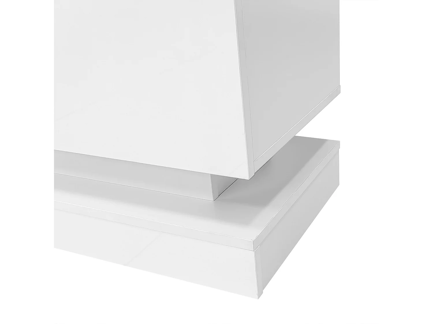 Hoogglans wit gelakt tv-meubel met ledverlichting en 2 lades, 160 x 35 x 40,5 cm