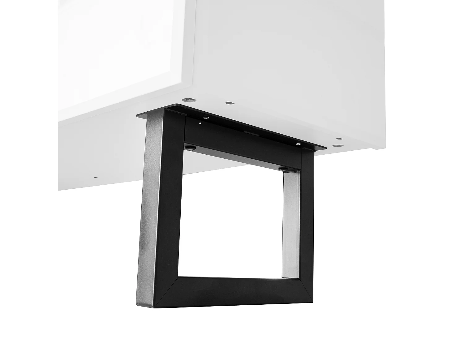 Tv-meubel met 3 lades - Klassiek zwart-wit design - Glanzend blad