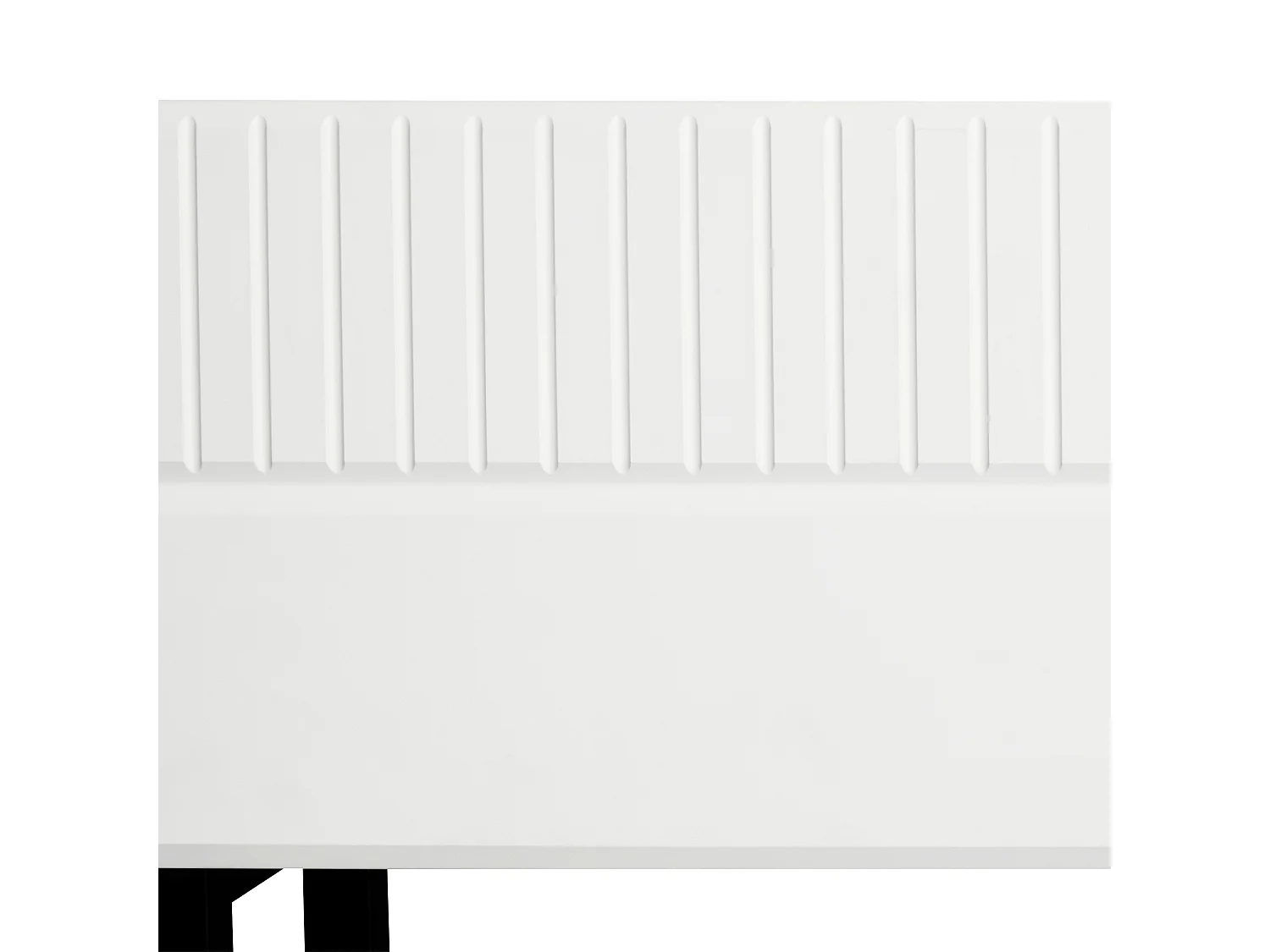 Tv-meubel met 3 lades - Klassiek zwart-wit design - Glanzend blad