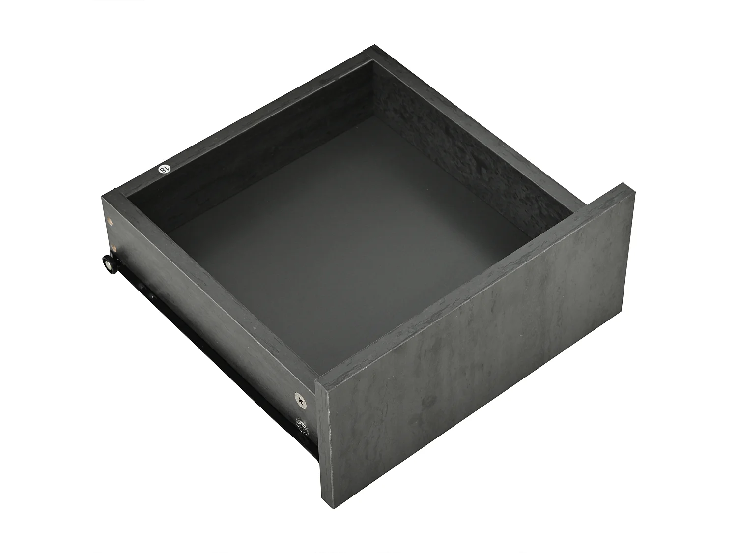 TV-meubel met 2 glazen deuren en 4 lades - Bovenblad met wit marmereffect - Grijs