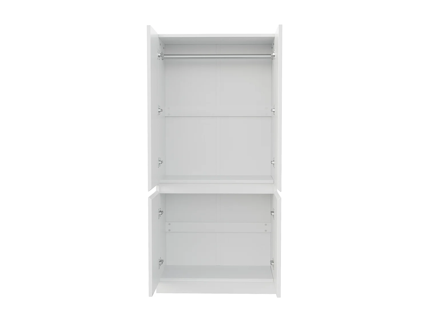 Armoire avec 4 portes -style minimaliste - Blanc 70 × 40 × 170 cm