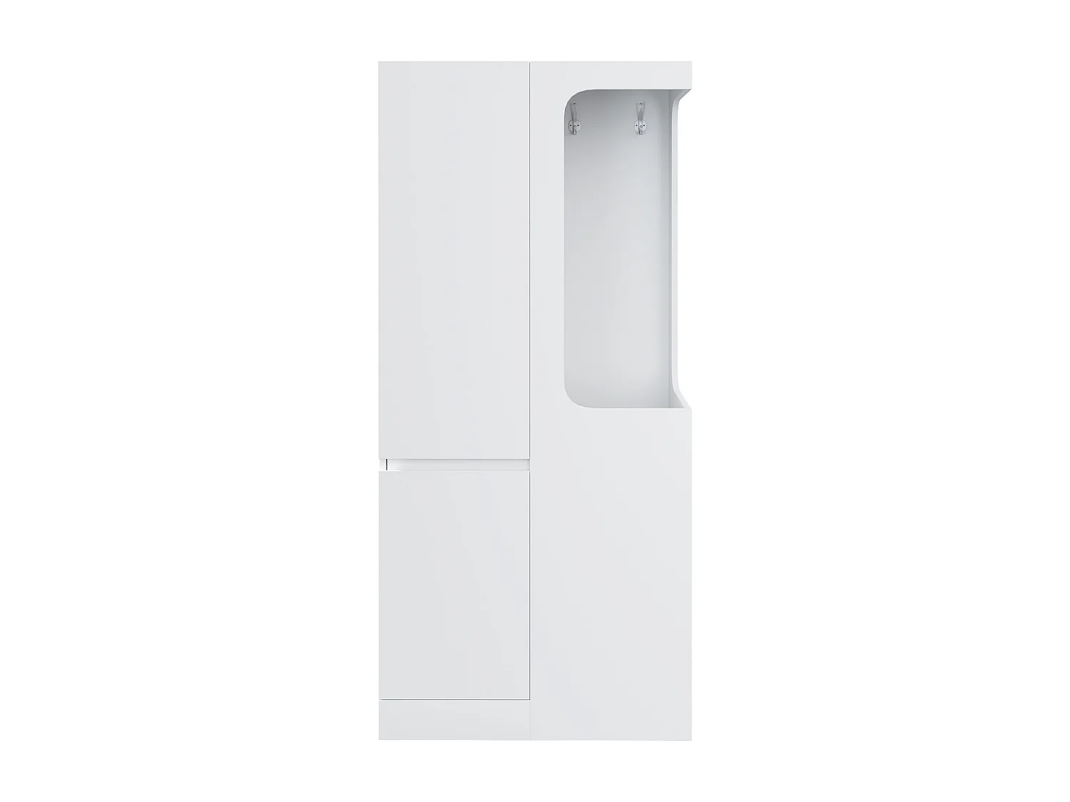 Armoire avec 4 tiroirs et 2 portes - Couleur blanc 70 x 40 x 170 cm