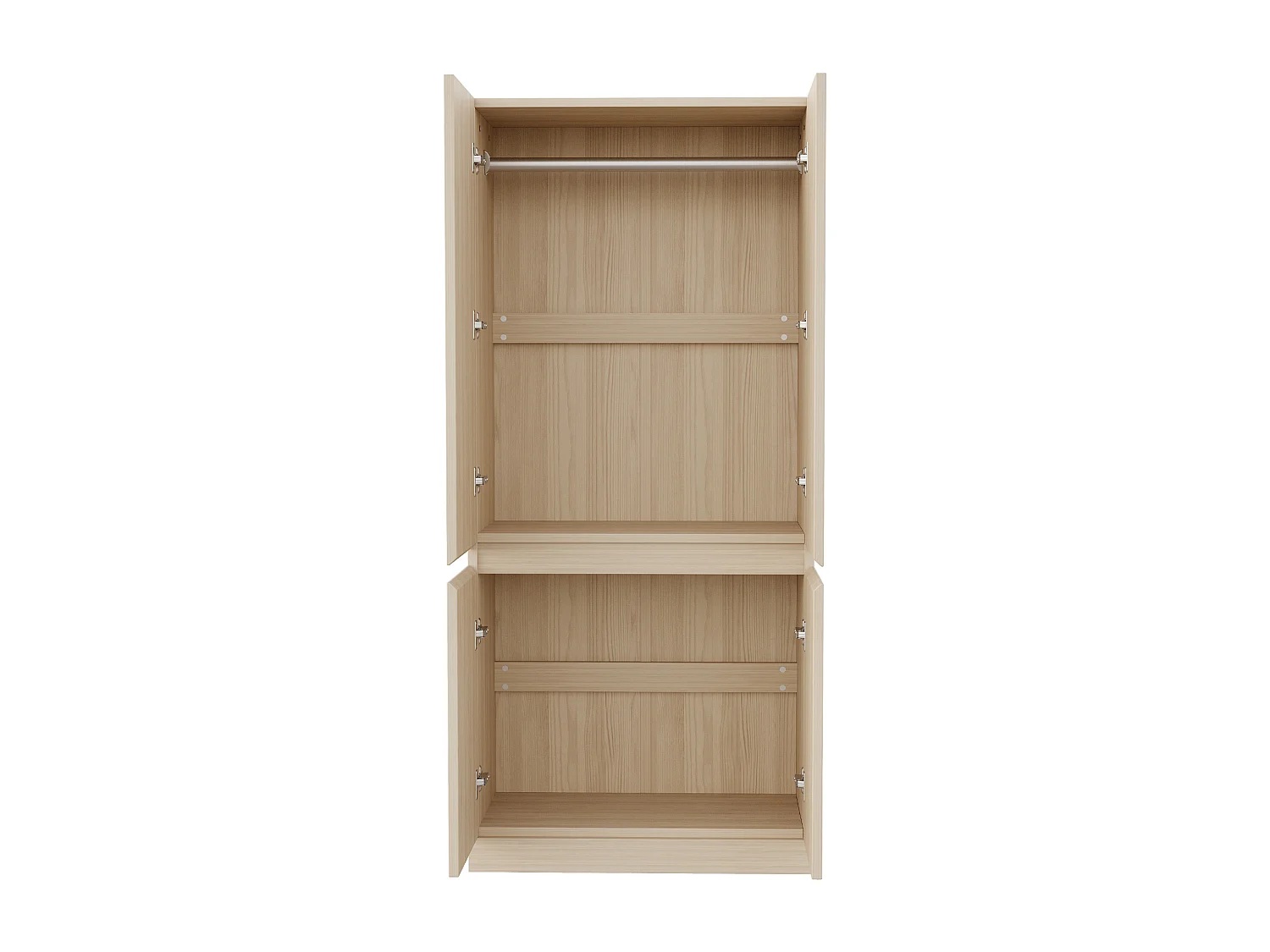 Armoire avec 4 portes -style minimaliste - Couleur bois 70 × 40 × 170 cm