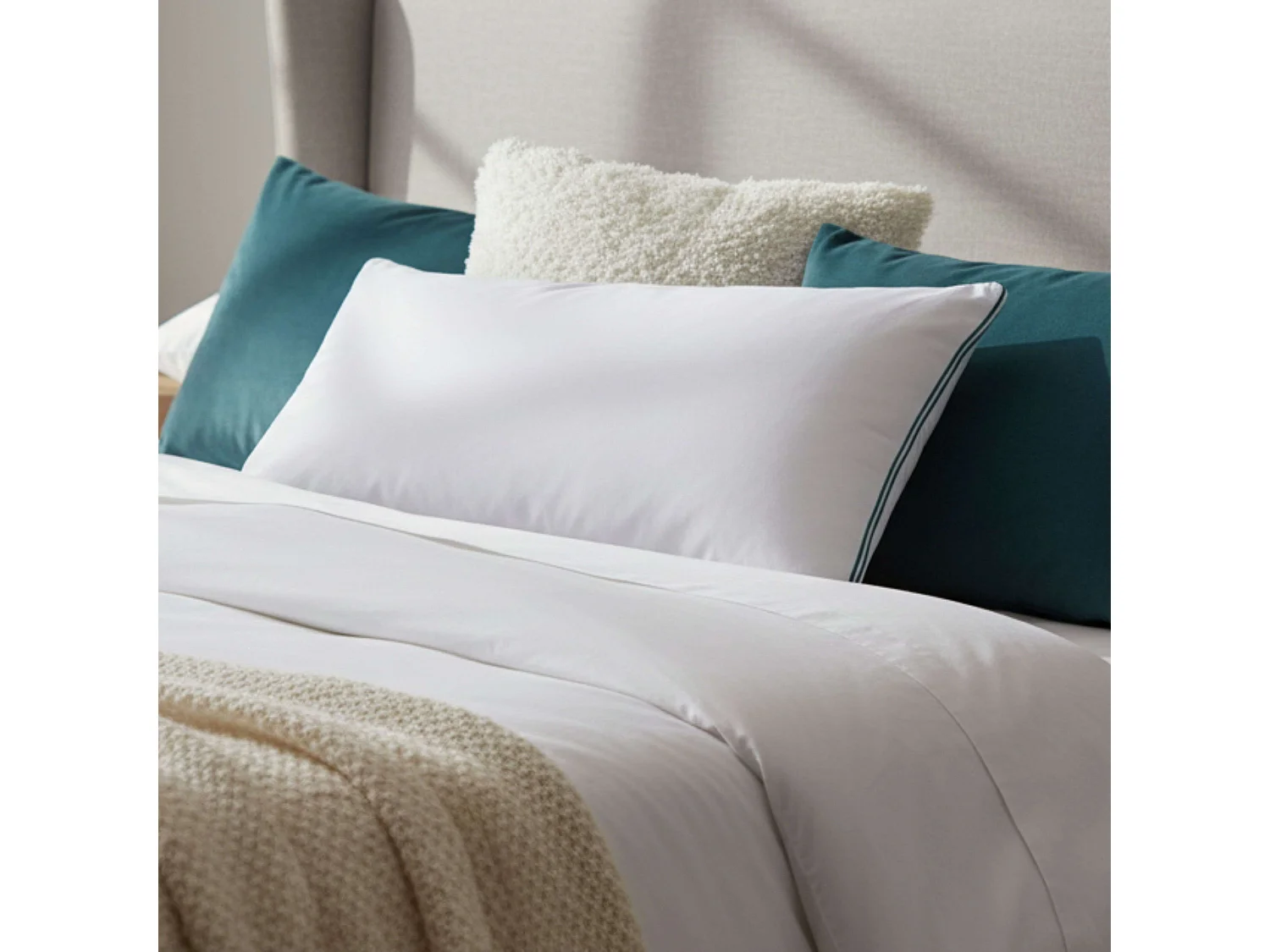 Almohada Ergocombi ErgoFlakes doble relleno firmeza regulable 150 cm Blanco