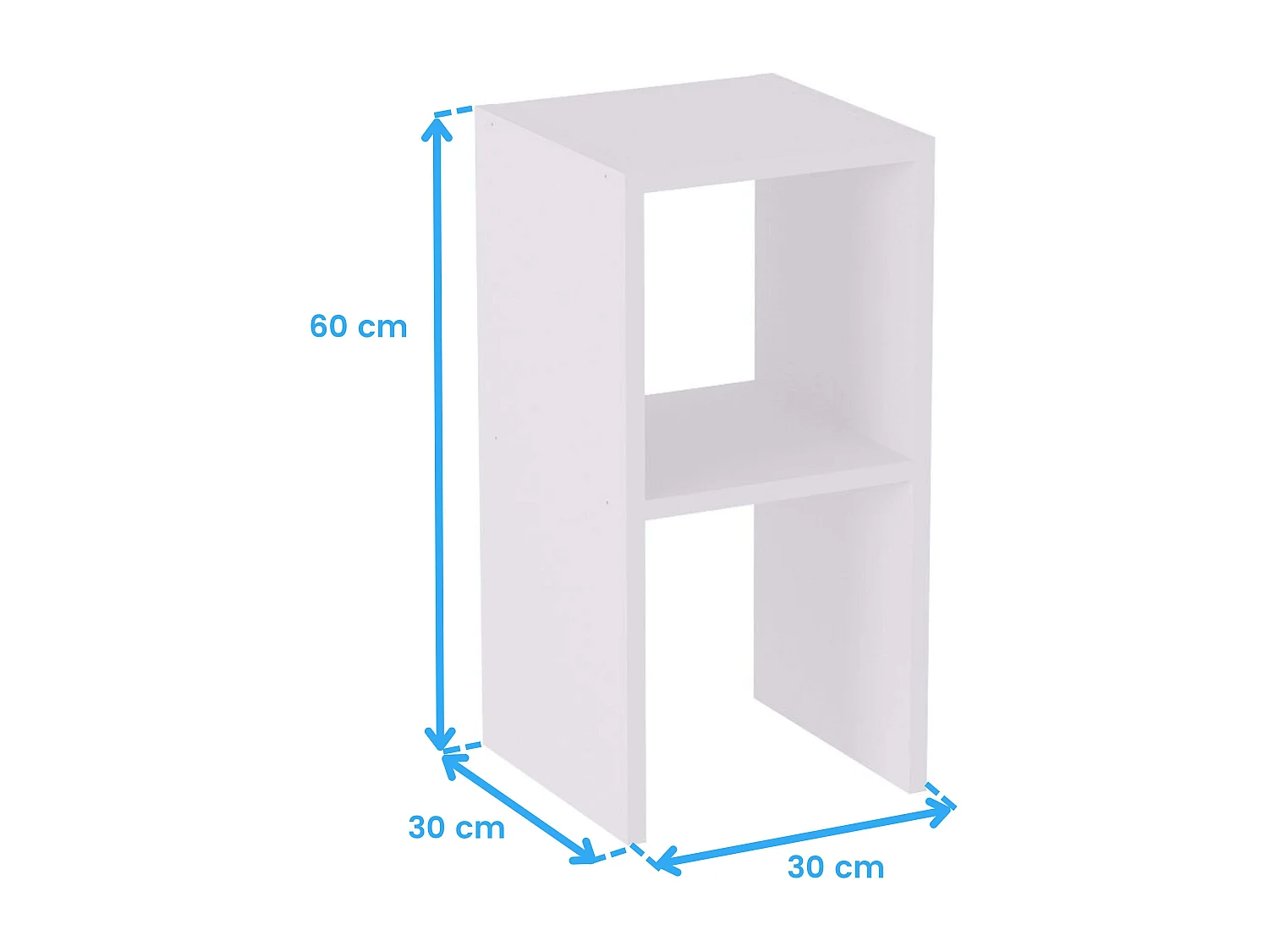 Mesita auxiliar Fesa salón o dormitorio 1 estante blanco 60x30x30 cm