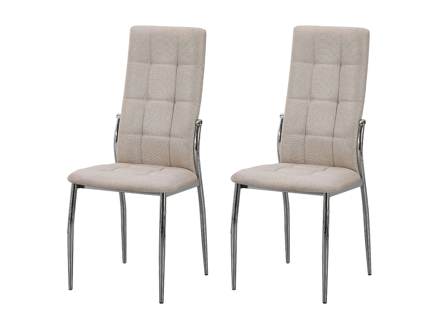 Conjunto de 2 cadeiras de jantar Laci na cor bege, 102x46x52 cm