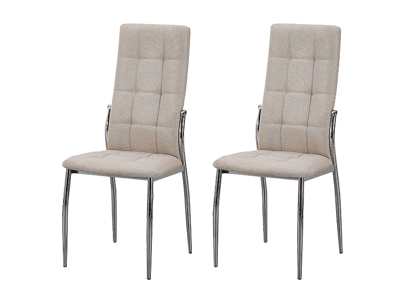 Pack 2 sillas de comedor Laci en color beige 102x46x52 cm