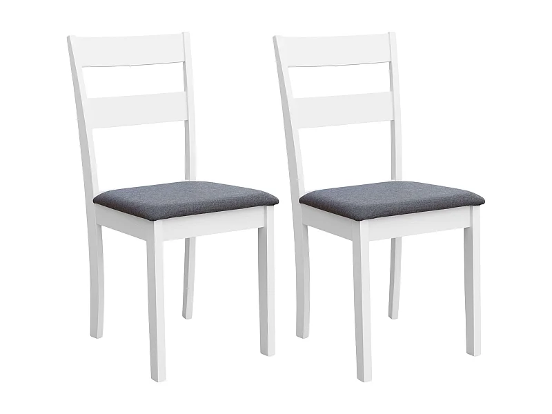 Pack 2 sillas Lita cocina en colores blanco y gris de melamina