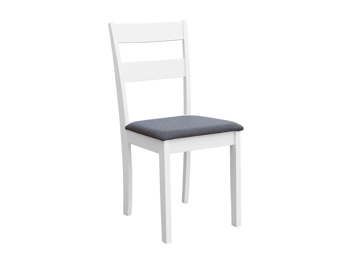 Pack de muebles de cocina Lita blanco y gris (4 sillas melamina tapizadas)