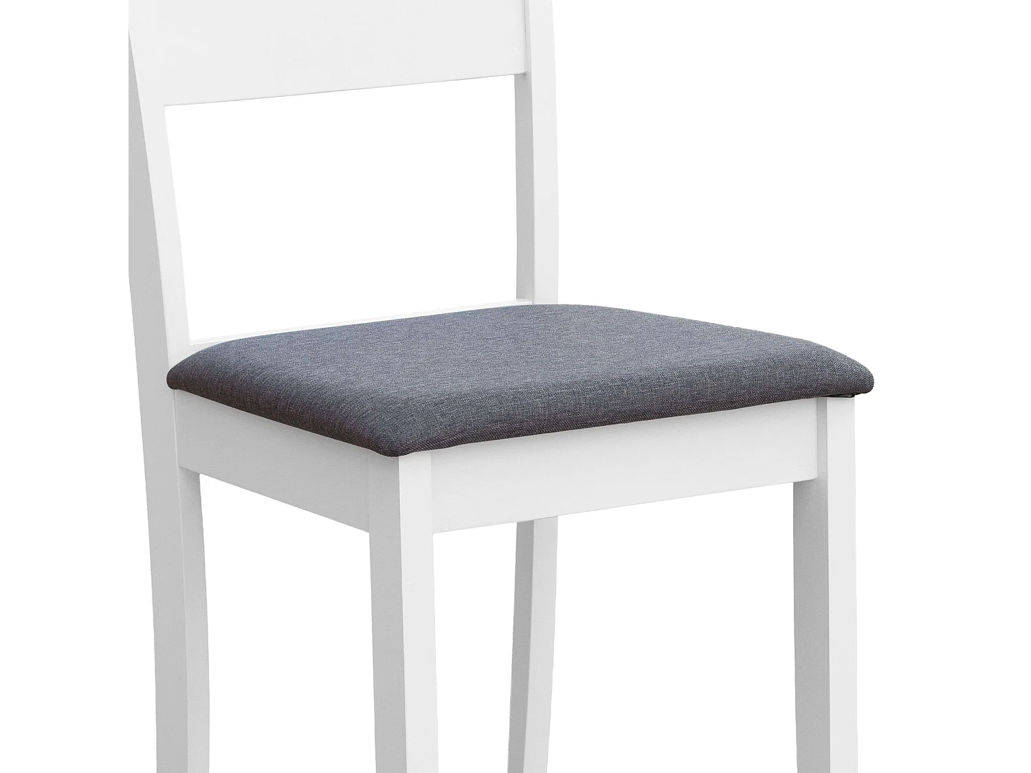 Pack de muebles de cocina Lita blanco y gris (4 sillas melamina tapizadas)
