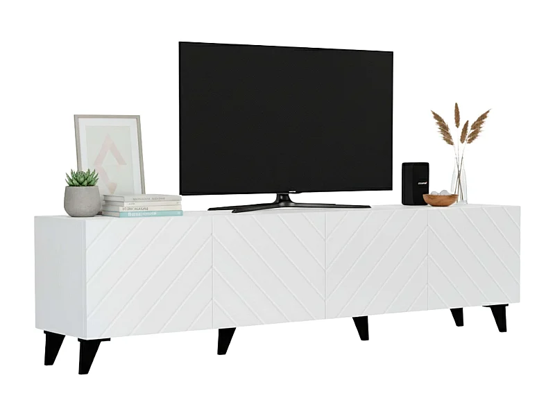 Mueble tv Josi 4 puertas abatibles y 8 espacios interiores 200x53,5x40 cm