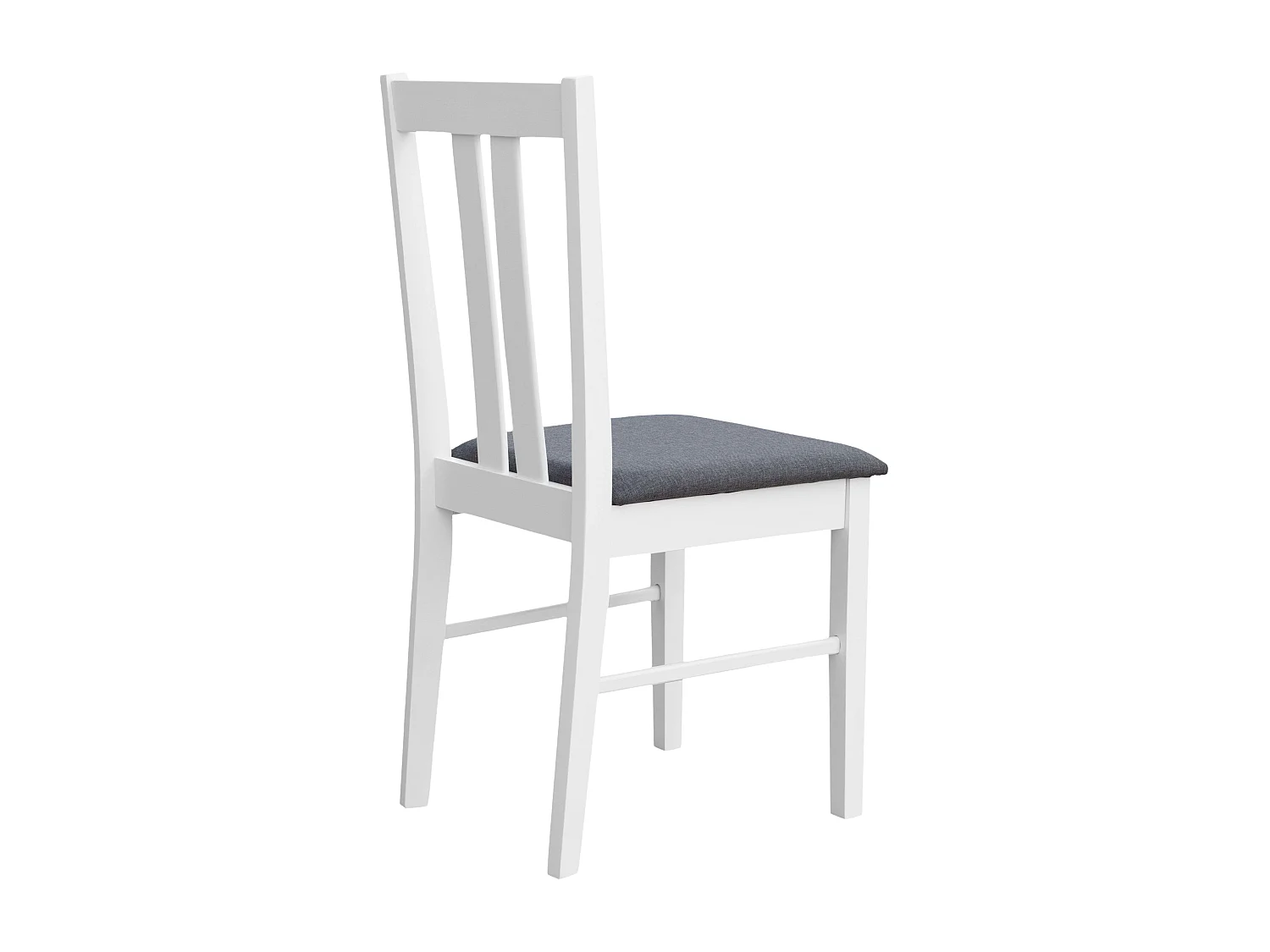 Pack mod. Classic blanco y gris melamina tapizado gris (2 sillas de cocina)