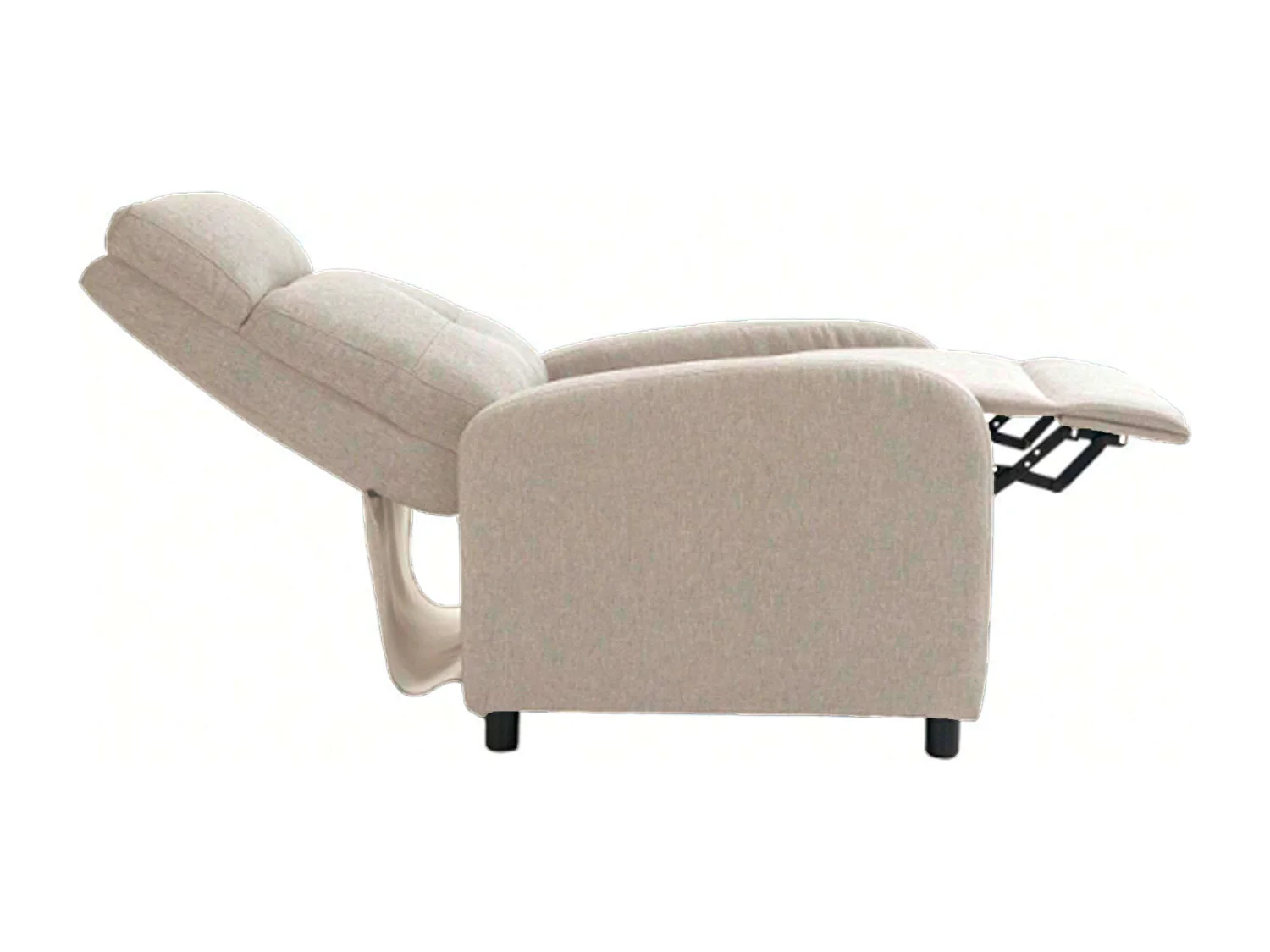 Sillón relax reclinable manual Denmark beige 67x98x87 cm muelles ensacados