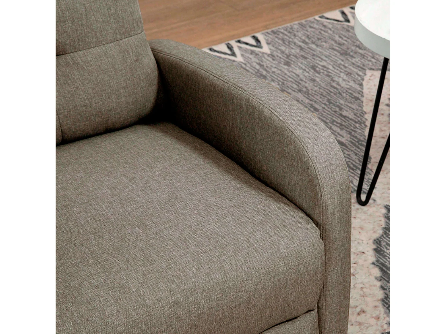 Poltrona reclinável Denmark Brown para sala de estar, 67x98x87 cm