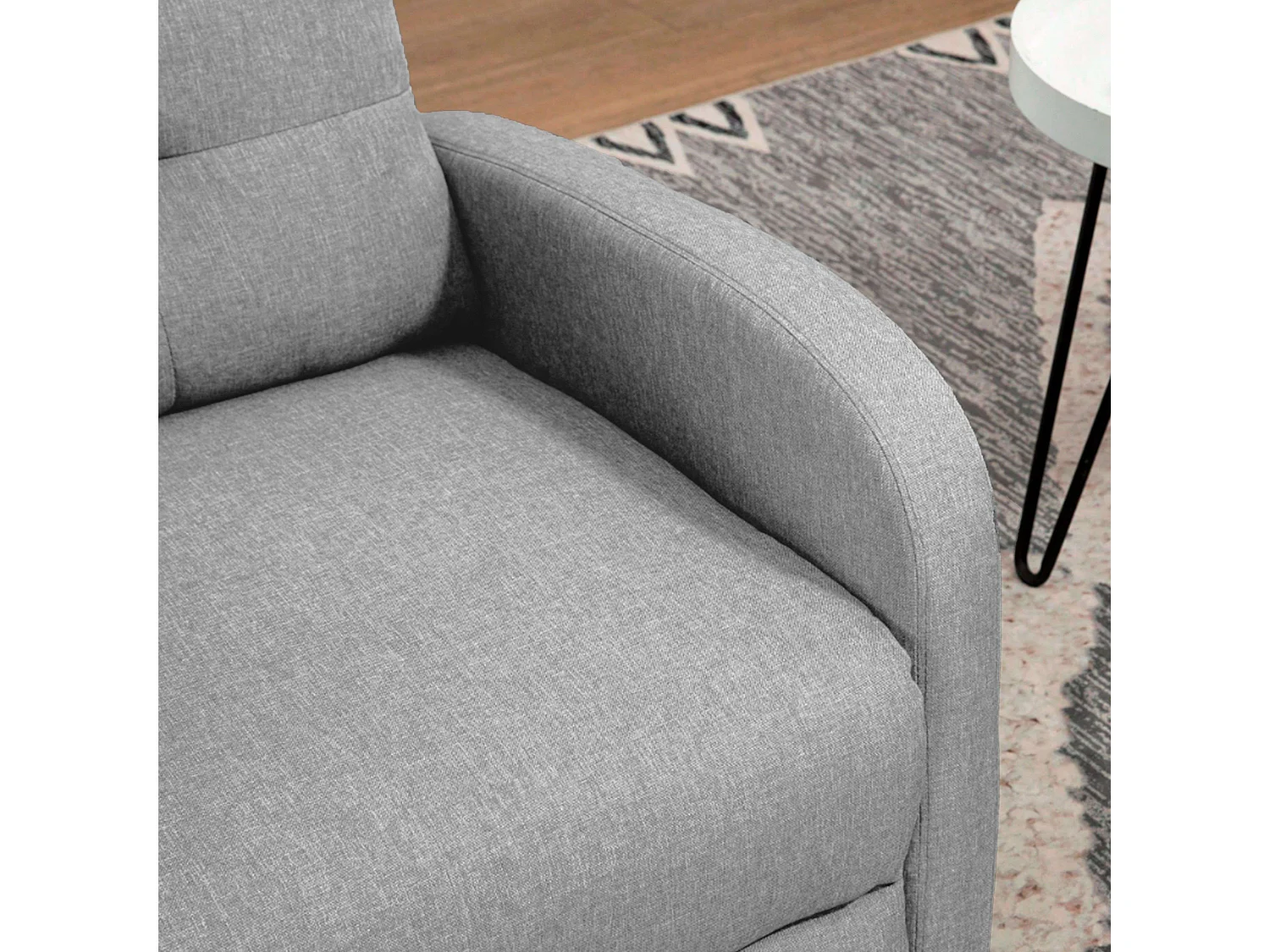 Sillón relax reclinable Denmark gris claro salón 67x98x87 cm