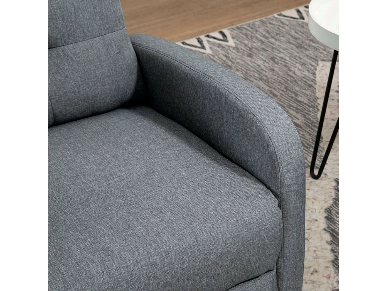 Sillón Relax Reclinable Denmark Salón Gris Melamina 67x98x87 cm